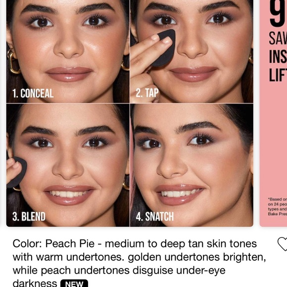 🍑HUDA BEAUTY EASY BAKE AND SNATCH setting powder.. PEACH PIE 🍑 - Picture 5 of 7